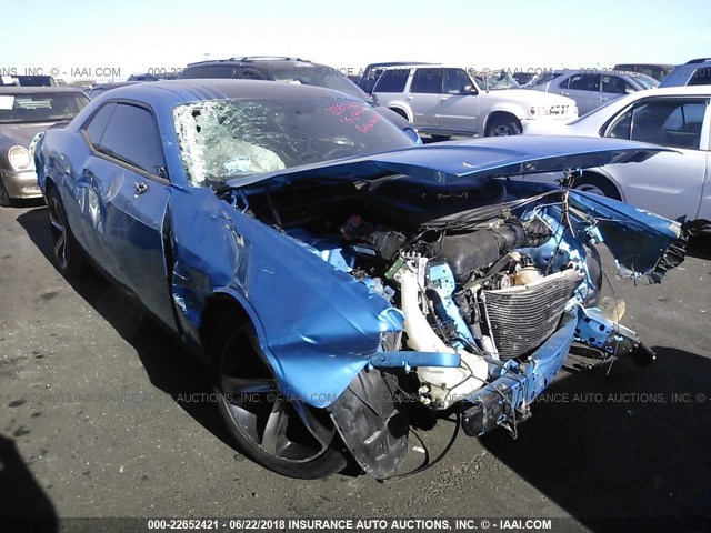 2C3CDZAT0FH885355 - 2015 DODGE CHALLENGER SXT BLUE photo 1