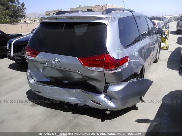 5TDYK3DC6CS191802 - 2012 TOYOTA SIENNA XLE/LIMITED SILVER photo 4