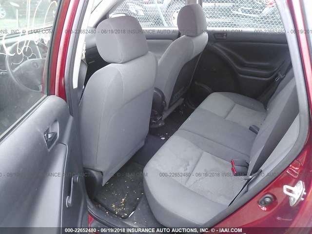 5Y2SL65808Z415103 - 2008 PONTIAC VIBE RED photo 8