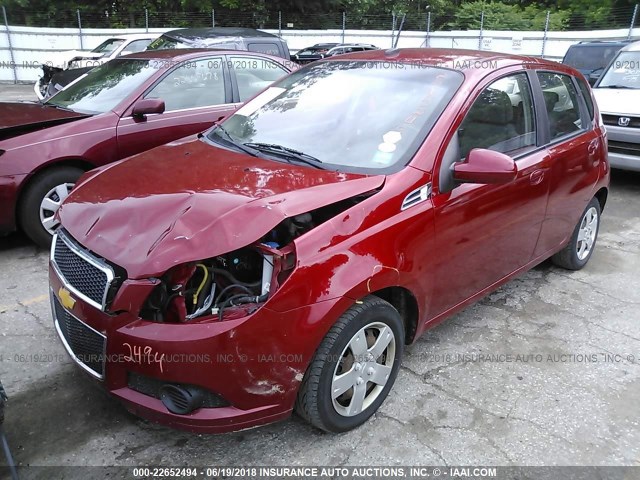 KL1TD66E09B652245 - 2009 CHEVROLET AVEO LS/LT 红色 照片 2