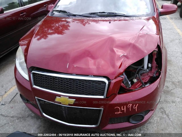 KL1TD66E09B652245 - 2009 CHEVROLET AVEO LS/LT 红色 照片 6