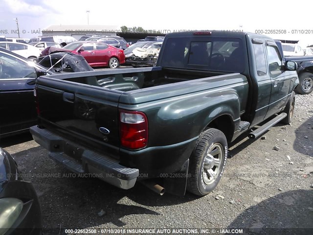 1FTYR44V13PA91491 - 2003 FORD RANGER SUPER CAB GREEN photo 4