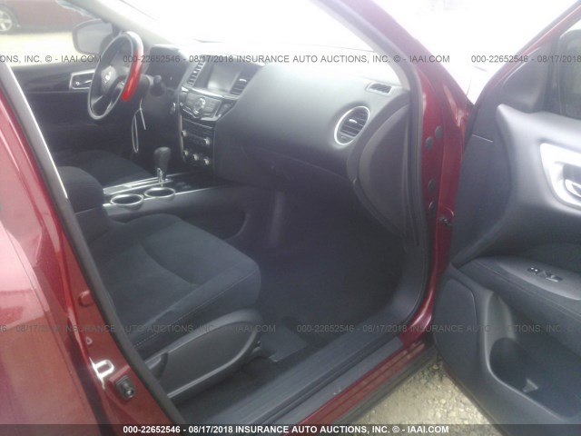 5N1AR2MNXGC600203 - 2016 NISSAN PATHFINDER S/SV/SL/PLATINUM 勃艮第红 照片 5