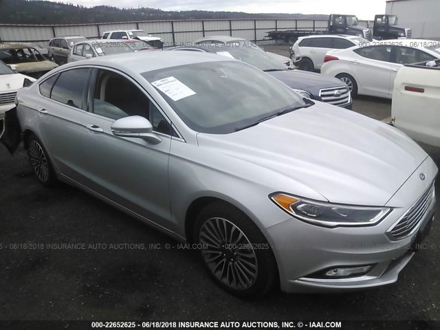 3FA6P0K93HR168010 - 2017 FORD FUSION TITANIUM SILVER photo 1