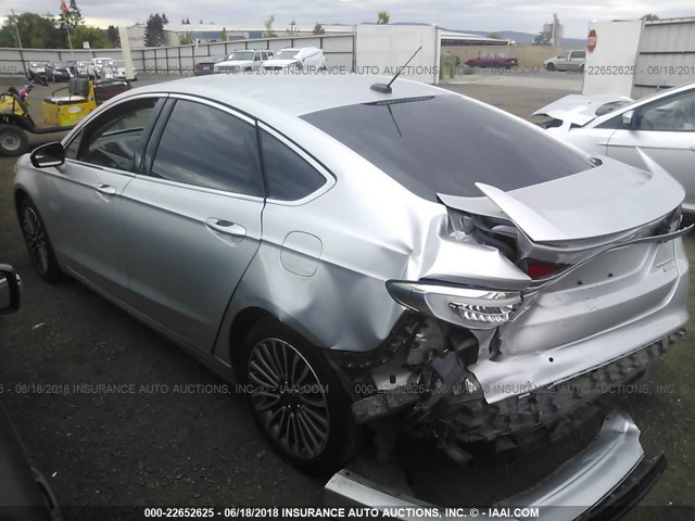 3FA6P0K93HR168010 - 2017 FORD FUSION TITANIUM SILVER photo 3