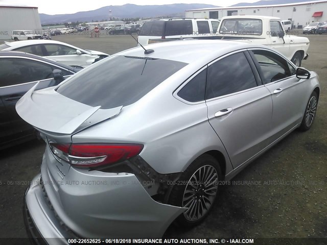 3FA6P0K93HR168010 - 2017 FORD FUSION TITANIUM SILVER photo 4