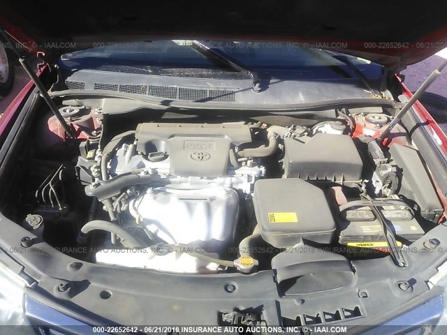 4T4BF1FKXCR255842 - 2012 TOYOTA CAMRY SE/LE/XLE 红色 照片 10
