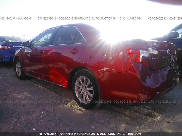 4T4BF1FKXCR255842 - 2012 TOYOTA CAMRY SE/LE/XLE 红色 照片 3