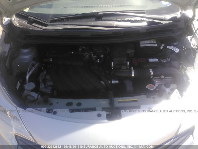 3N1CE2CP6GL388354 - 2016 NISSAN VERSA NOTE S/S PLUS/SV/SL/SR SILVER photo 10