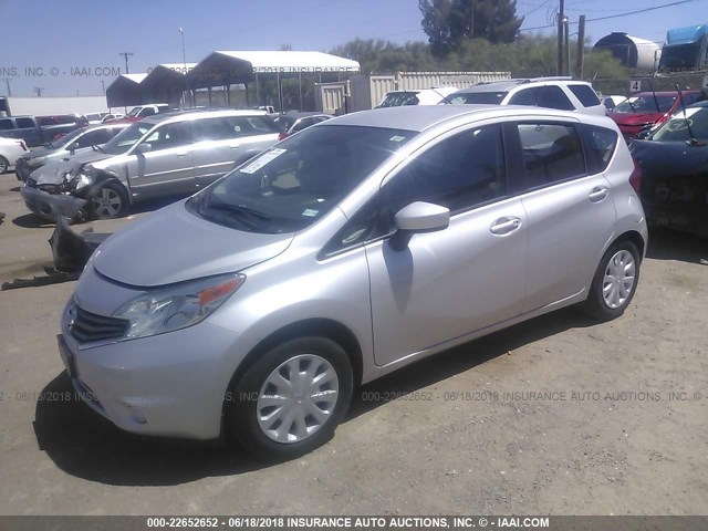 3N1CE2CP6GL388354 - 2016 NISSAN VERSA NOTE S/S PLUS/SV/SL/SR SILVER photo 2
