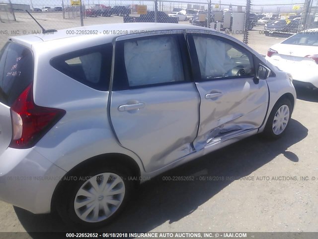 3N1CE2CP6GL388354 - 2016 NISSAN VERSA NOTE S/S PLUS/SV/SL/SR SILVER photo 6