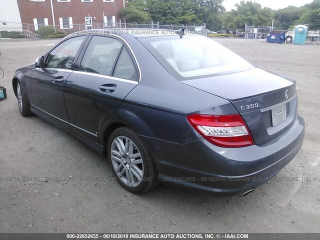 WDDGF81X09R084293 - 2009 MERCEDES-BENZ C 300 4MATIC GRAY photo 3