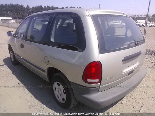 2B4GP25G2XR374053 - 1999 DODGE CARAVAN BEIGE photo 3