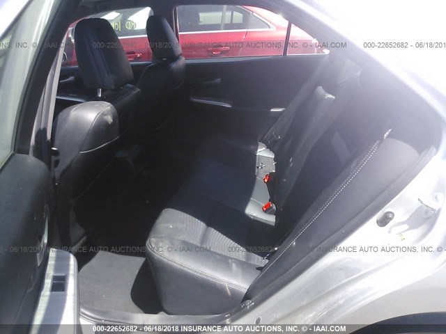 4T1BF1FK5CU076781 - 2012 TOYOTA CAMRY SE/LE/XLE SILVER photo 8