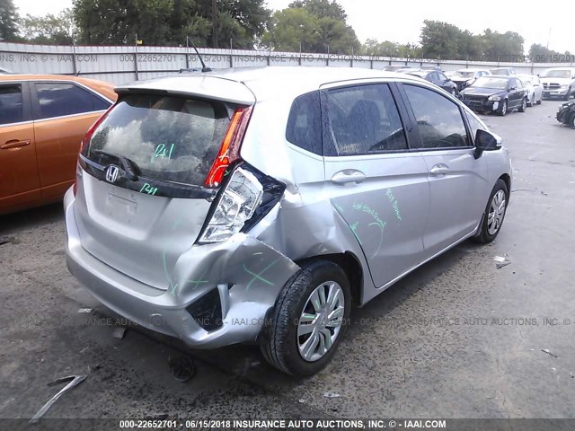 3HGGK5H5XFM765861 - 2015 HONDA FIT LX SILVER photo 4