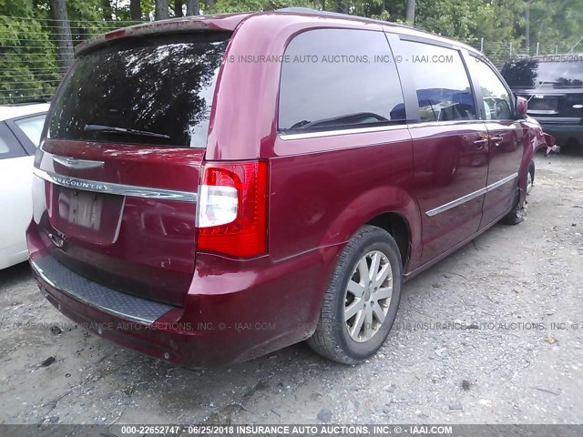 2C4RC1BG4DR564888 - 2013 CHRYSLER TOWN & COUNTRY TOURING RED photo 4