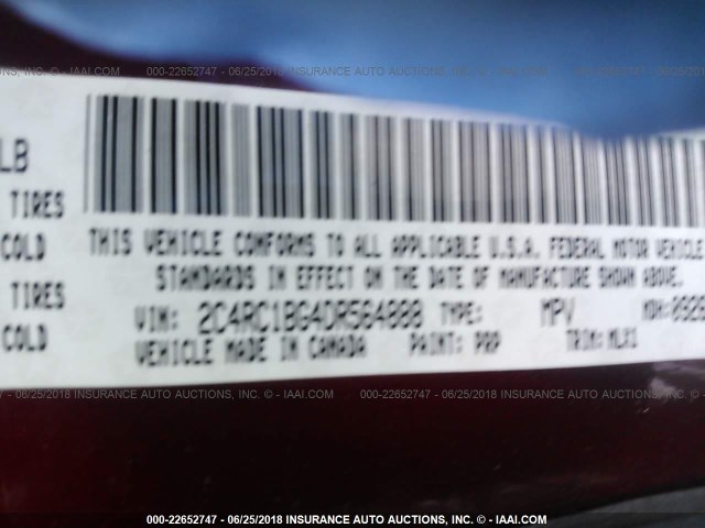 2C4RC1BG4DR564888 - 2013 CHRYSLER TOWN & COUNTRY TOURING RED photo 9