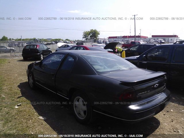 2G1WW12M6V9146567 - 1997 CHEVROLET MONTE CARLO LS BLACK photo 3