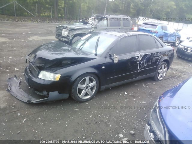 WAULC68E63A378164 - 2003 AUDI A4 1.8T QUATTRO BLACK photo 2