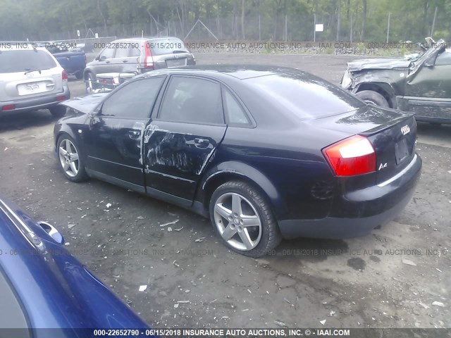 WAULC68E63A378164 - 2003 AUDI A4 1.8T QUATTRO BLACK photo 3