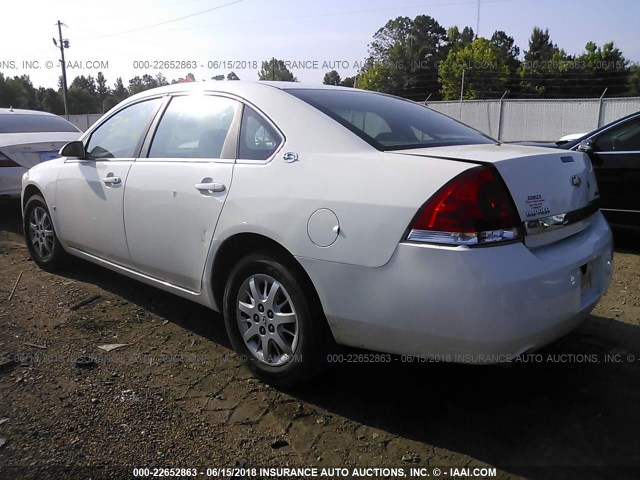 2G1WS553181323566 - 2008 CHEVROLET IMPALA POLICE WHITE photo 3