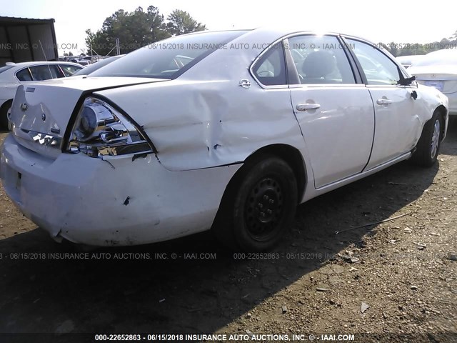 2G1WS553181323566 - 2008 CHEVROLET IMPALA POLICE WHITE photo 4