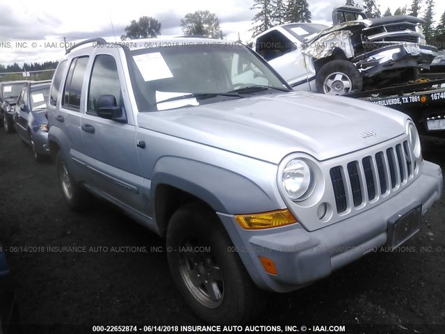 1J4GL48505W680848 - 2005 JEEP LIBERTY SPORT SILVER photo 1