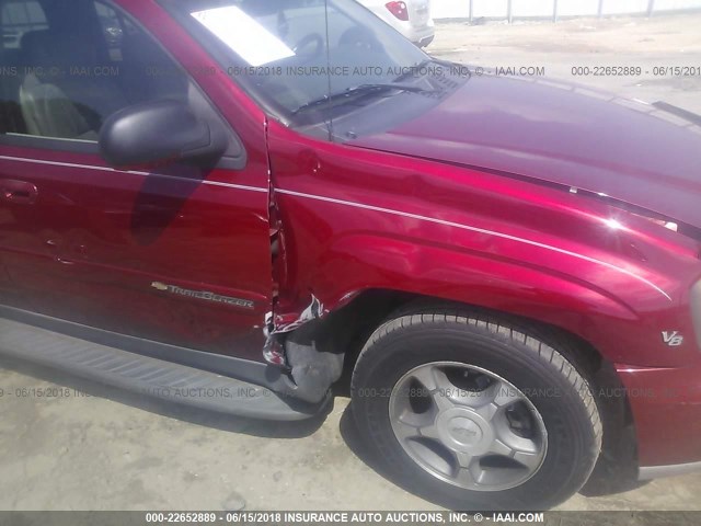 1GNET16P646105353 - 2004 CHEVROLET TRAILBLAZER EXT LS/EXT LT RED photo 6