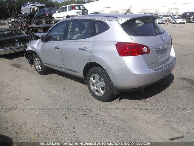 JN8AS5MV1BW680660 - 2011 NISSAN ROGUE S/SV/KROM SILVER photo 3