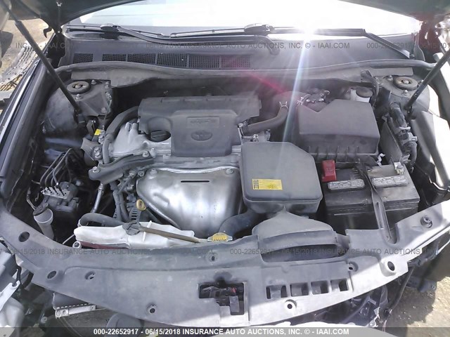 4T4BF1FK8CR255919 - 2012 TOYOTA CAMRY SE/LE/XLE BLACK photo 10