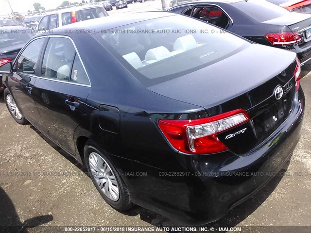 4T4BF1FK8CR255919 - 2012 TOYOTA CAMRY SE/LE/XLE BLACK photo 3
