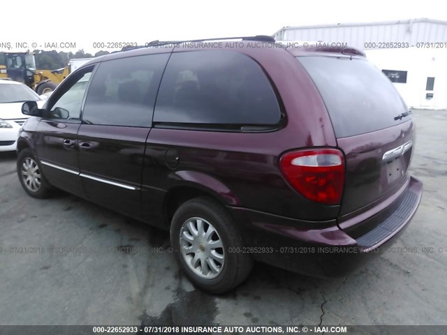 2C8GP54L82R621960 - 2002 CHRYSLER TOWN & COUNTRY LXI MAROON photo 3