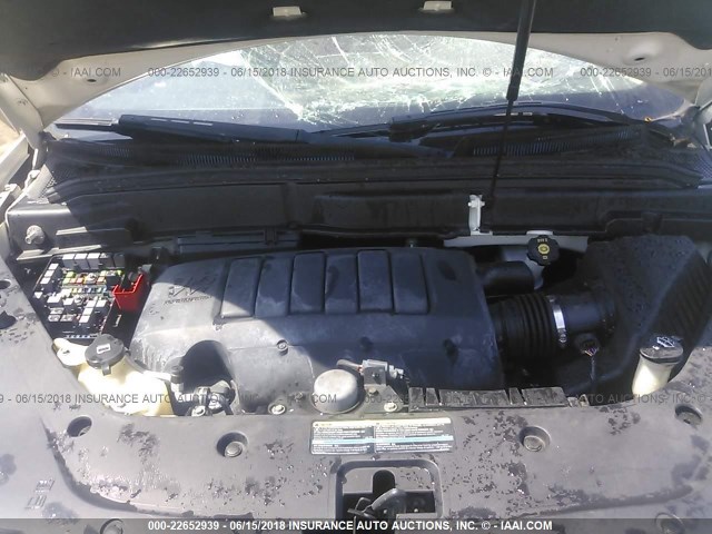 1GKLRMED0AJ131080 - 2010 GMC ACADIA SLT-1 Weiß Foto 10