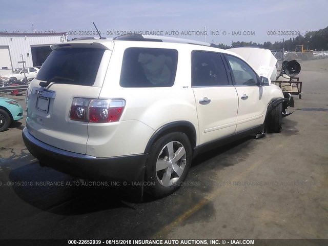 1GKLRMED0AJ131080 - 2010 GMC ACADIA SLT-1 Weiß Foto 4
