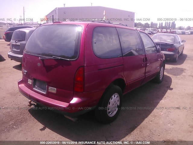 4N2DN11W4RD839518 - 1994 NISSAN QUEST XE/GXE BURGUNDY photo 4