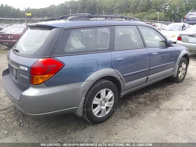 4S4BP62C357309146 - 2005 SUBARU LEGACY OUTBACK 2.5I LIMITED BLUE photo 4