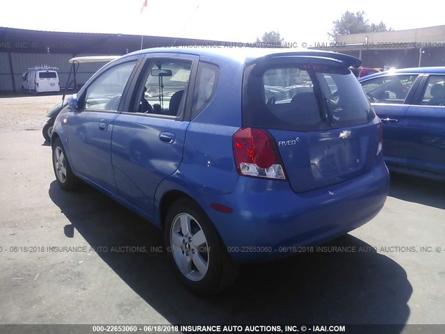 KL1TD66628B116534 - 2008 CHEVROLET AVEO LS BLUE photo 3