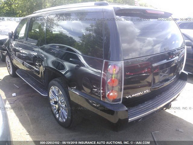 1GKFK66817J162474 - 2007 GMC YUKON XL DENALI BLACK photo 3