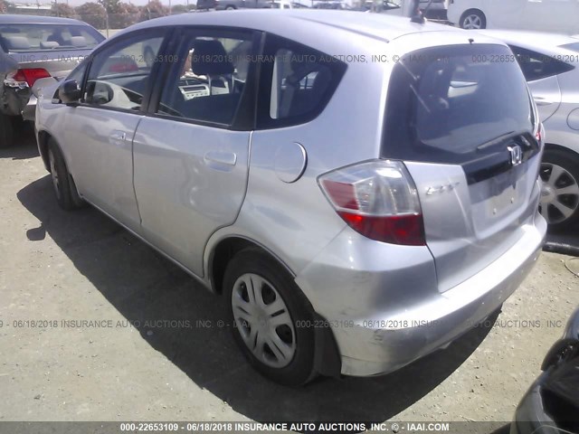 JHMGE8H36BS005948 - 2011 HONDA FIT SILVER photo 3