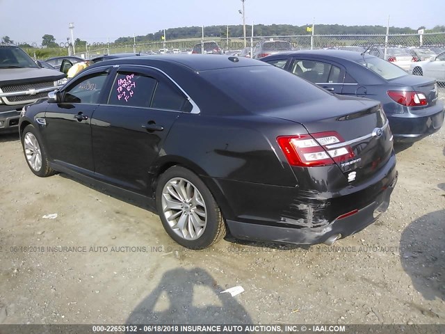 1FAHP2F85DG150566 - 2013 FORD TAURUS LIMITED BLACK photo 3