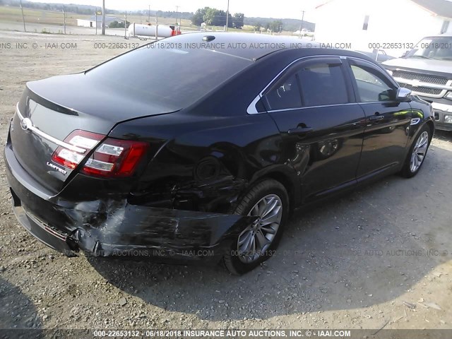 1FAHP2F85DG150566 - 2013 FORD TAURUS LIMITED BLACK photo 4