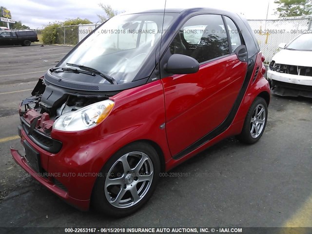 WMEEJ3BA6CK525410 - 2012 SMART FORTWO PURE/PASSION RED photo 2