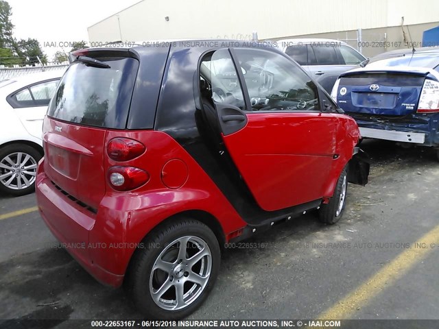 WMEEJ3BA6CK525410 - 2012 SMART FORTWO PURE/PASSION RED photo 4