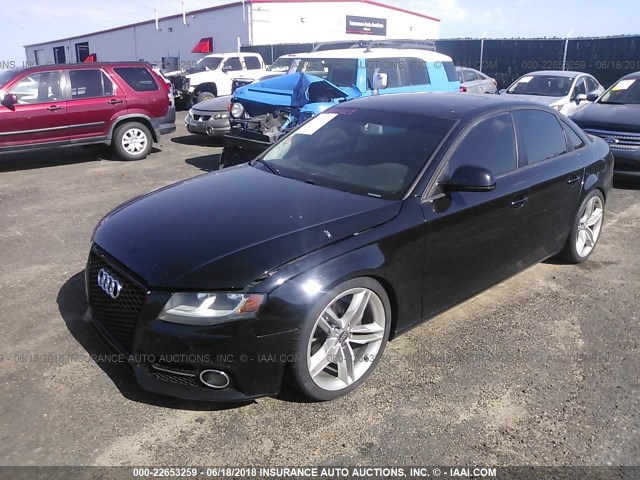 WAULF78KX9A086108 - 2009 AUDI A4 2.0T QUATTRO BLACK photo 2