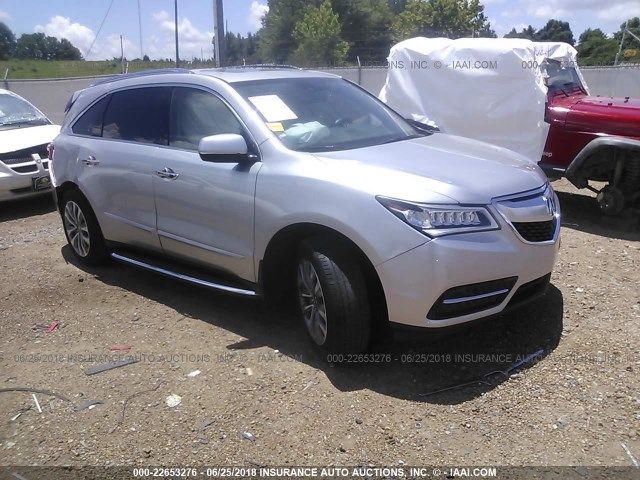 5FRYD3H41EB007904 - 2014 ACURA MDX TECHNOLOGY SILVER photo 1