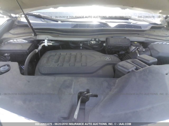 5FRYD3H41EB007904 - 2014 ACURA MDX TECHNOLOGY SILVER photo 10