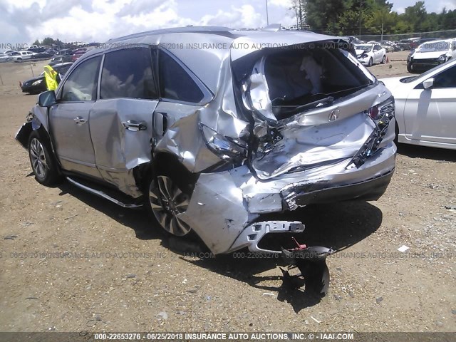 5FRYD3H41EB007904 - 2014 ACURA MDX TECHNOLOGY SILVER photo 3