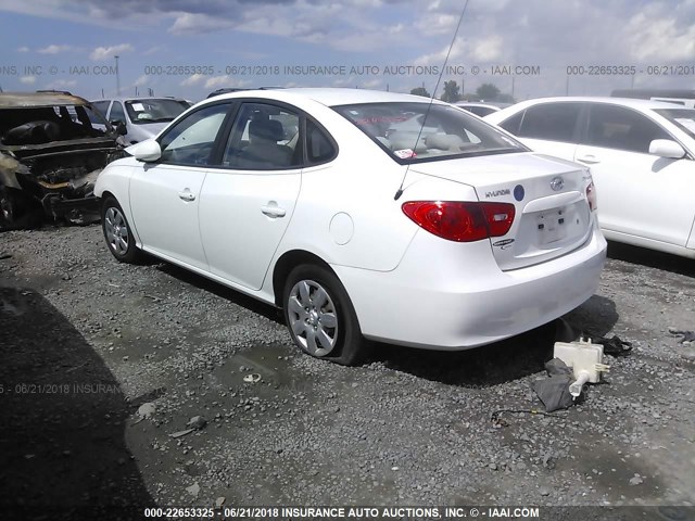 KMHDU46D57U091725 - 2007 HYUNDAI ELANTRA GLS/SE/LIMITED WHITE photo 3