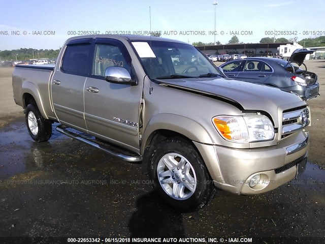 5TBDT44156S543250 - 2006 TOYOTA TUNDRA DOUBLE CAB SR5 GOLD photo 1