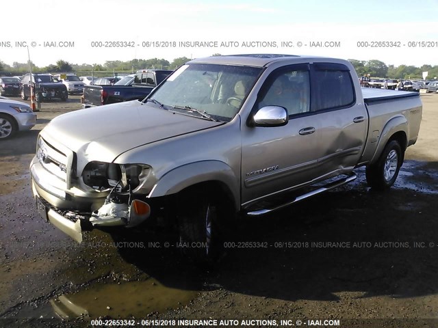 5TBDT44156S543250 - 2006 TOYOTA TUNDRA DOUBLE CAB SR5 GOLD photo 2